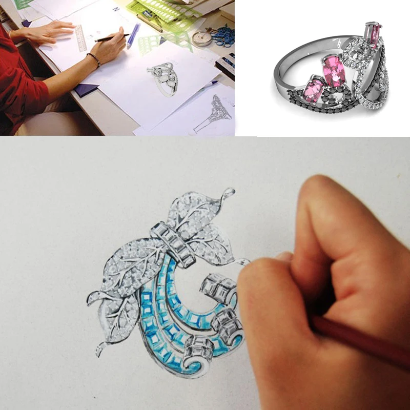 

COLORFISH Design Your Own Jewelry Custom Sole Wedding Engagement Ring To Win Her Heart