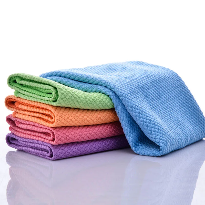 200Pcs/Lot 30cmx40cm Microfiber Polishing Cleaning Towels Glass Stainless Steel Deep Shine Cloth Window Windshield cloth