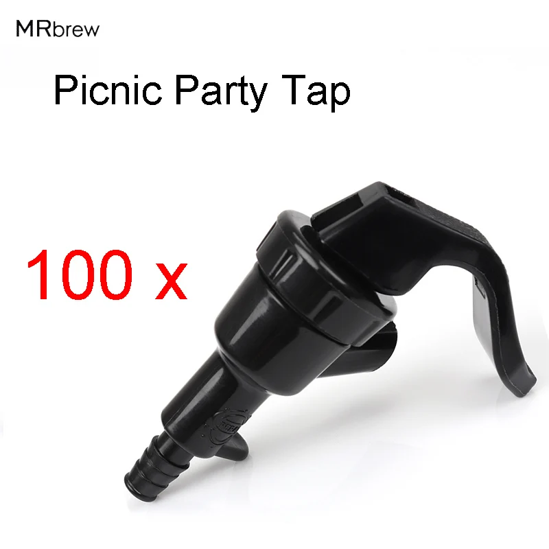 100pcs/lot Plastic Cobra Squeeze Faucet  Picnic Party Tap Draft Beer Dispensing Faucet Homebrew Home Brewing