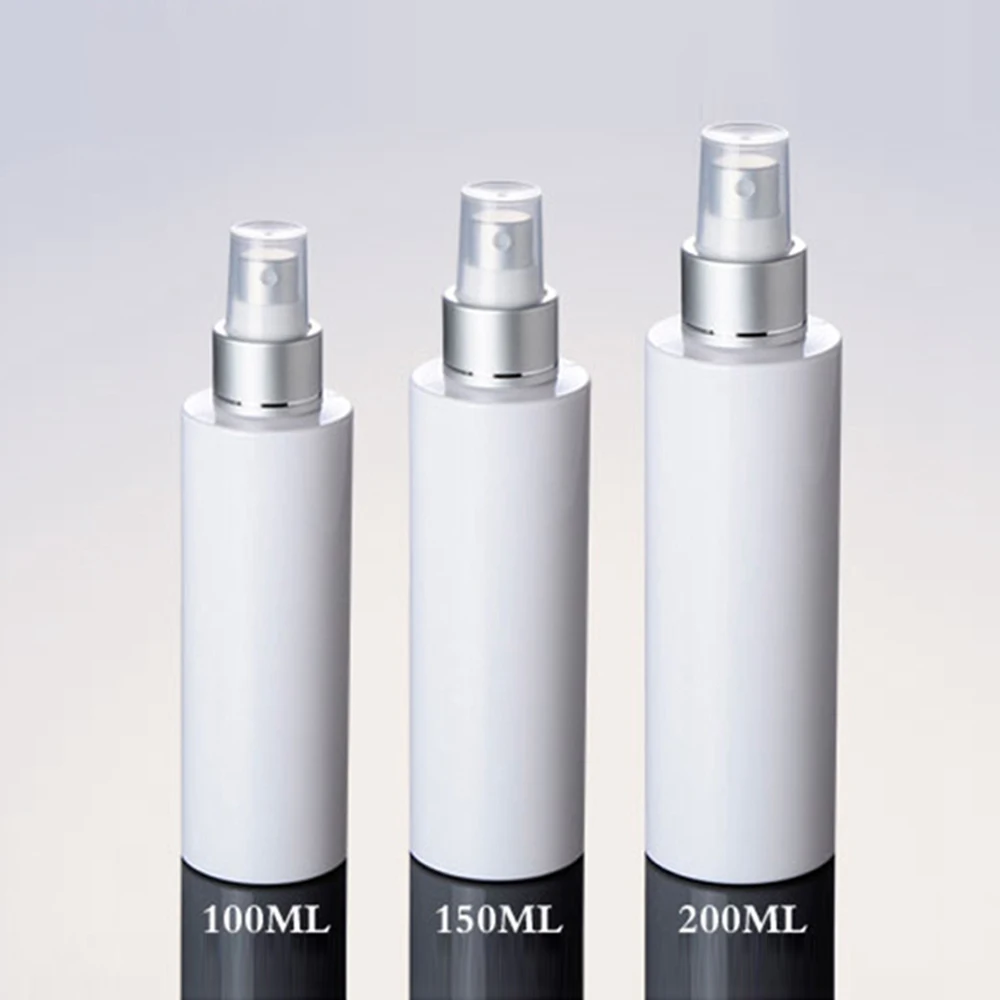 

Wholesale 100ml empty white PET mist spray bottle, makeup perfume plastic pump bottle for sale