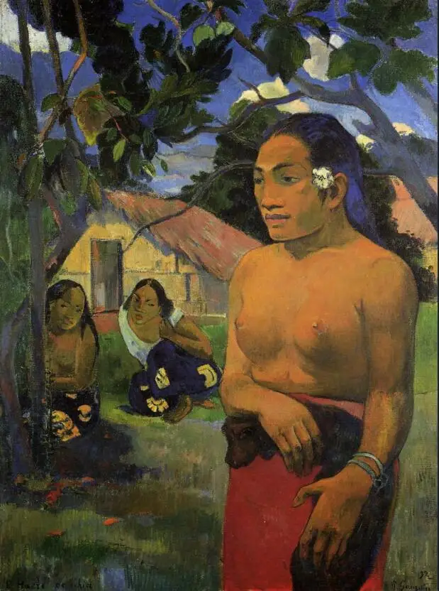 

High quality Oil painting Canvas Reproductions Where are you going (1892) by Paul Gauguin hand painted