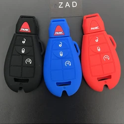 ZAD silicone rubber car key cover case skin shell protect holder set for jeep for Chrysler   Fobik for Dodge Ram 3button keyles