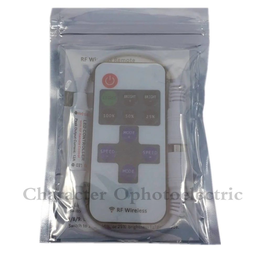 LED Strip Controller DC5-24V Wireless RF LED Controller untuk Warna Tunggal LED Strip Peredupan