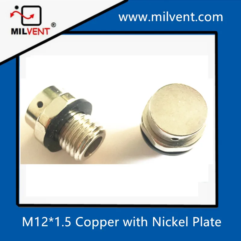 

Copper with nickel plate M12*1.5 screw in vents breather vent plug air vent plug waterproof and vent