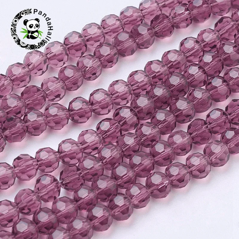 

Pandahall 4/6/8mm Faceted Glass Beads Round Loose Spacer Beads for Jewelry Findings DIY Necklace Bracelet Making 10 Strands