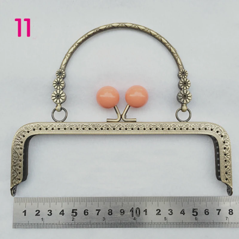 18cm candy ball color kiss buckle women DIY purse frame bag making hardware accessories knurling frame with