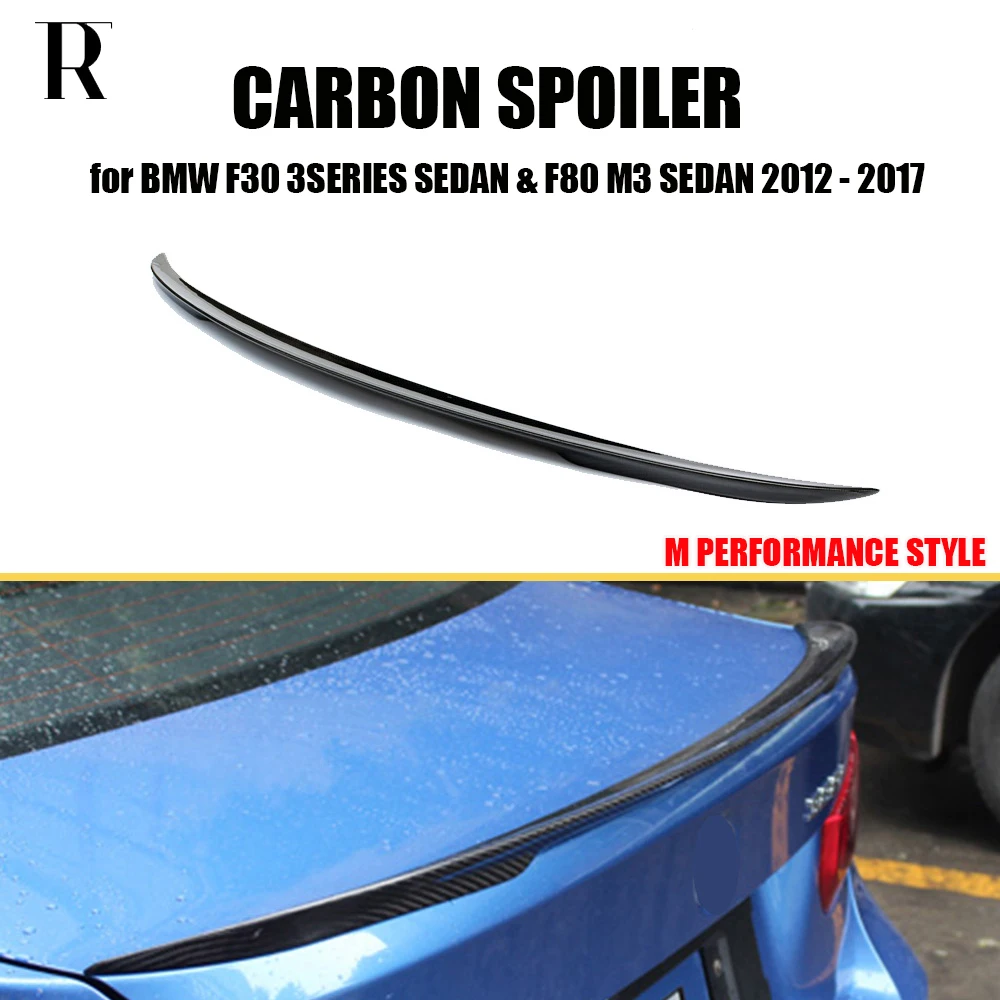 P Style Carbon Fiber Spoiler for BMW F80 M3 & F30 3 Series Sedan 320i 328i 335i 328d 2012 - 2019