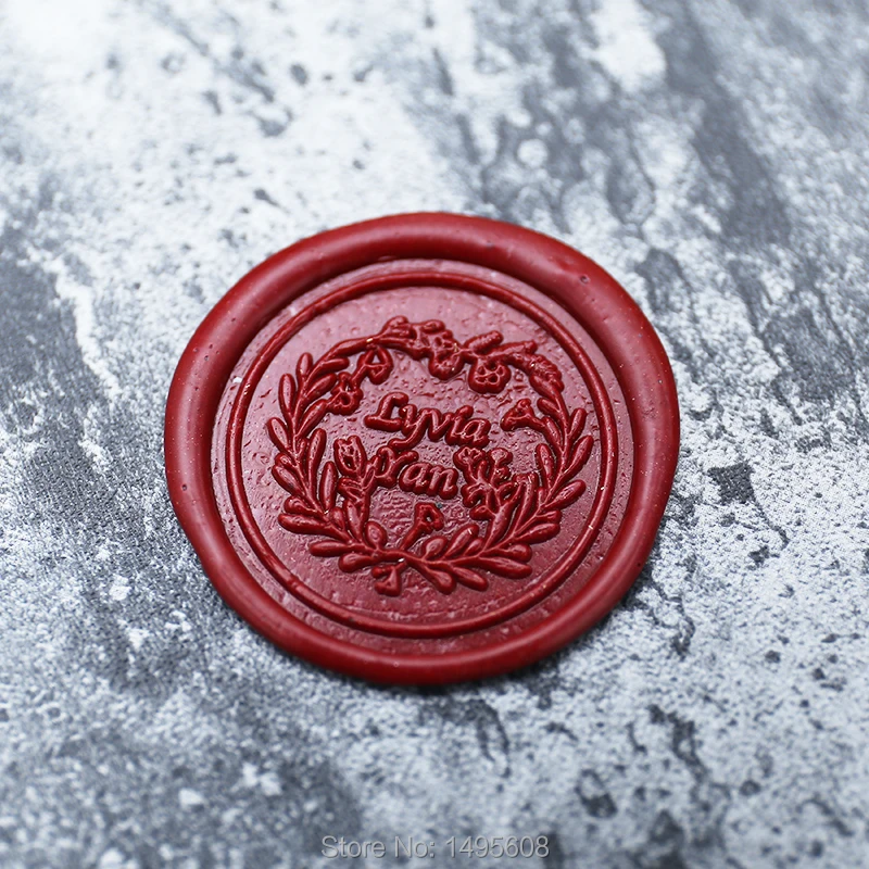 Custom lauren Wax Stamp, names Wax Seal, Custom Wax Stamp, Wedding Invitations, Wedding Monogram Seal Stamp