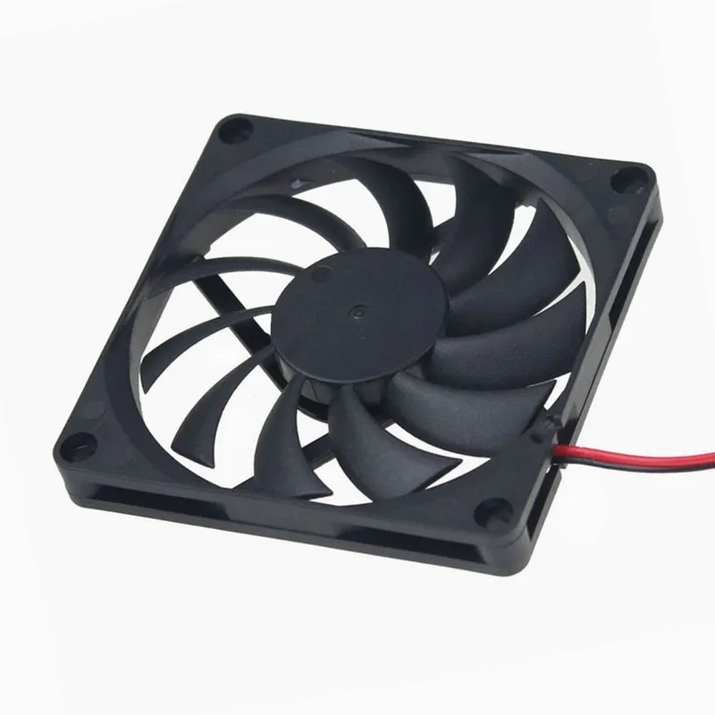 1 Piece Gdstime 80mm x 10mm 2Pin DC 12V Burshless Radiator Cooler Cooling Fan 80mmx80mmx10mm 8010 8cm Two Wires