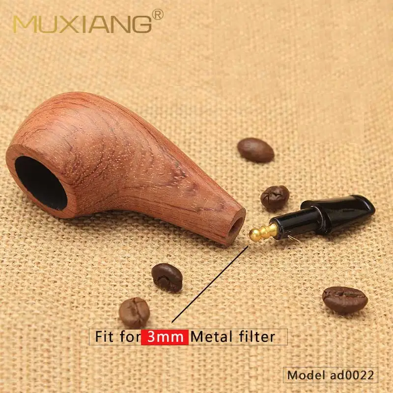 RU- MUXIANG Free 10 Tools Kit Tobacco Pipe Chicken Leg Pipes 3mm Filters Straight Churchwarden Pipe Masculine Gift ad0022