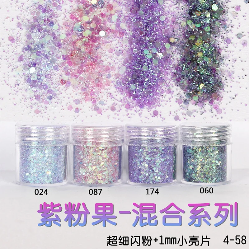 200gram big pack Assorted Hexagon Glitter in AB Purple Pink Green | Iridescent Confetti | Filling Material for Resin Art