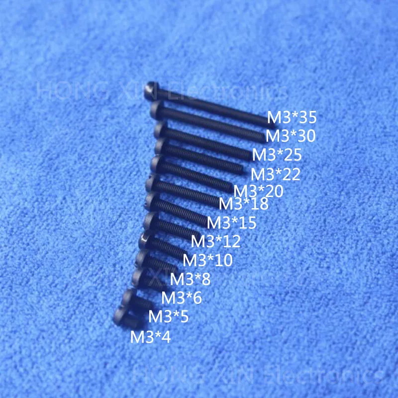 M3*25 25mm 1 pcs black Round Head nylon Screw plastic screw Insulation Screw brand new RoHS compliant PC/board DIY hobby etc