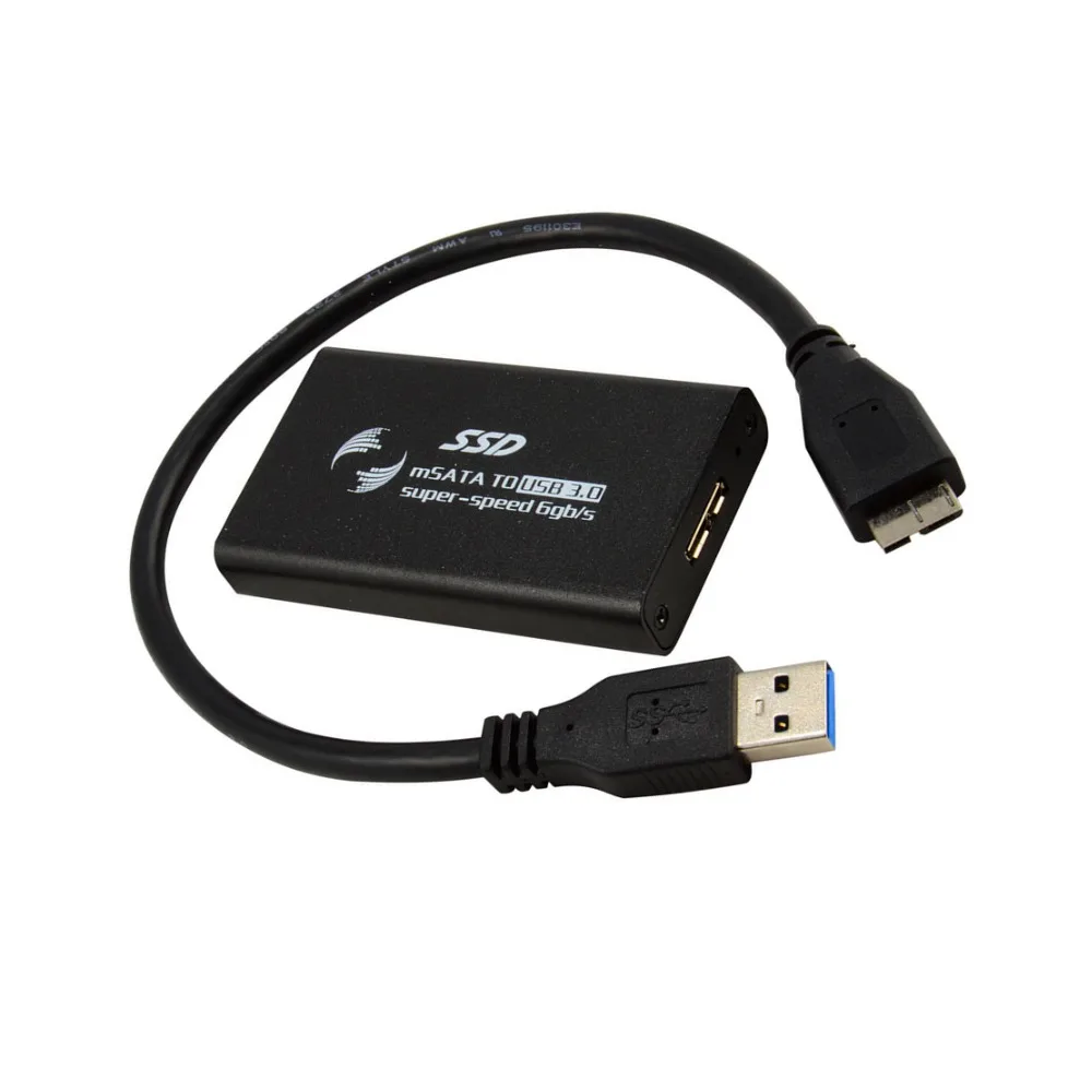 MSATA zu USB 3,0 Externe SSD Gehäuse Conveter Fall mit Kabel