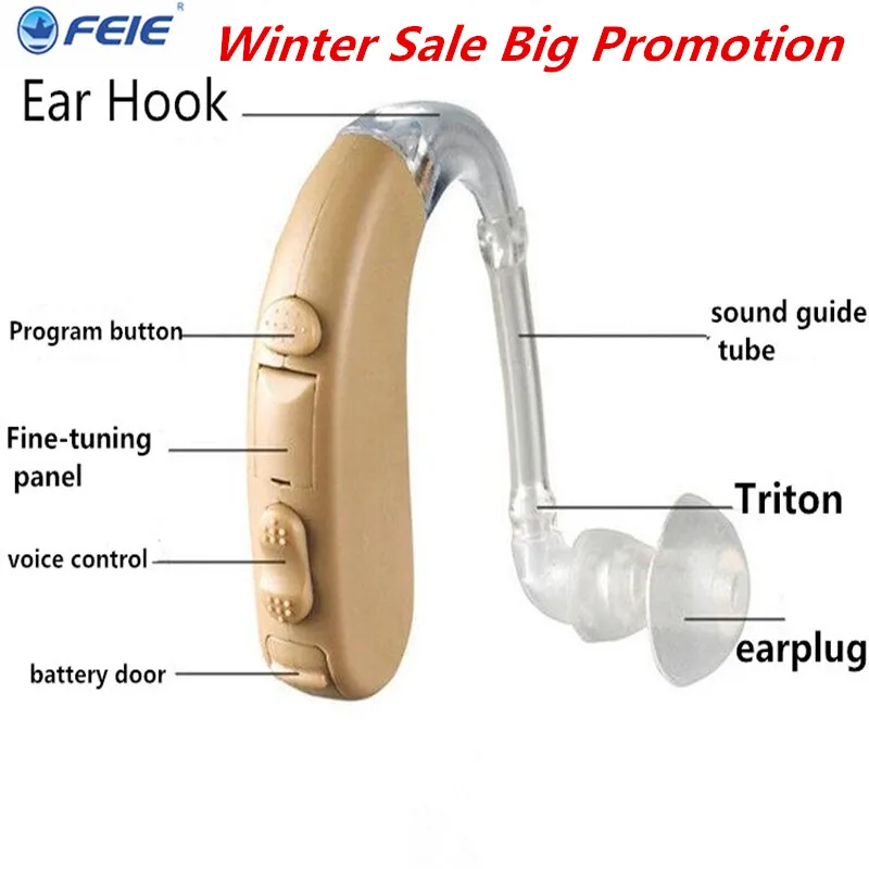 Cheap Hearing Aid Audifonos Para Sordos BTE Sound Amplifier Hearing Aids for Severe Profound Hearing Loss Like  S-303