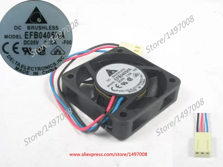 

Delta Electronics EFB0405HA F00 DC 5V 0.20A 40x40x10mm Server Cooling Fan