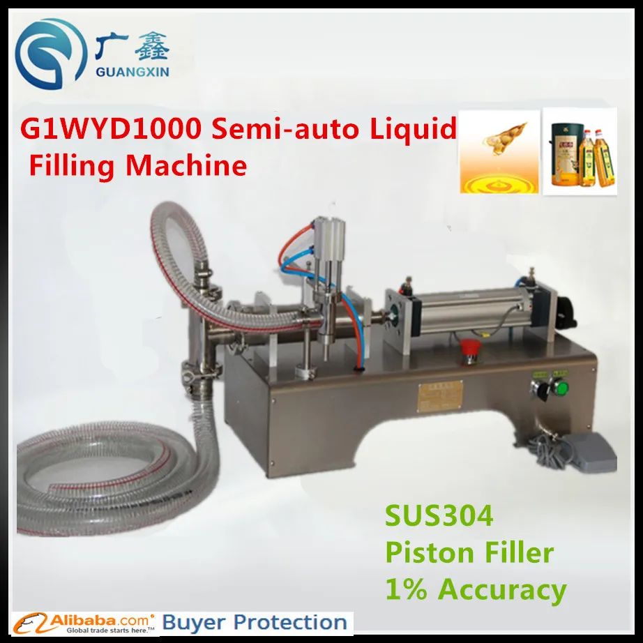 fully pneumatic filler liquid or paste filling machine, pneumatic, semi auto filler, single head liquid filler