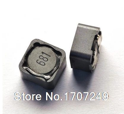 10pcs/lot 12*12*7 680UH Power shielding inductance SMT SMD Patch Shielding Power Inductors M88 (Marking: 681)