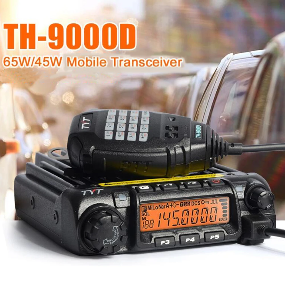 Latest Version TYT TH-9000D Plus Mobile Radio VHF136-174MHz or UHF400-490MHz Car Walkie Talkie 60W/45W TH9000D