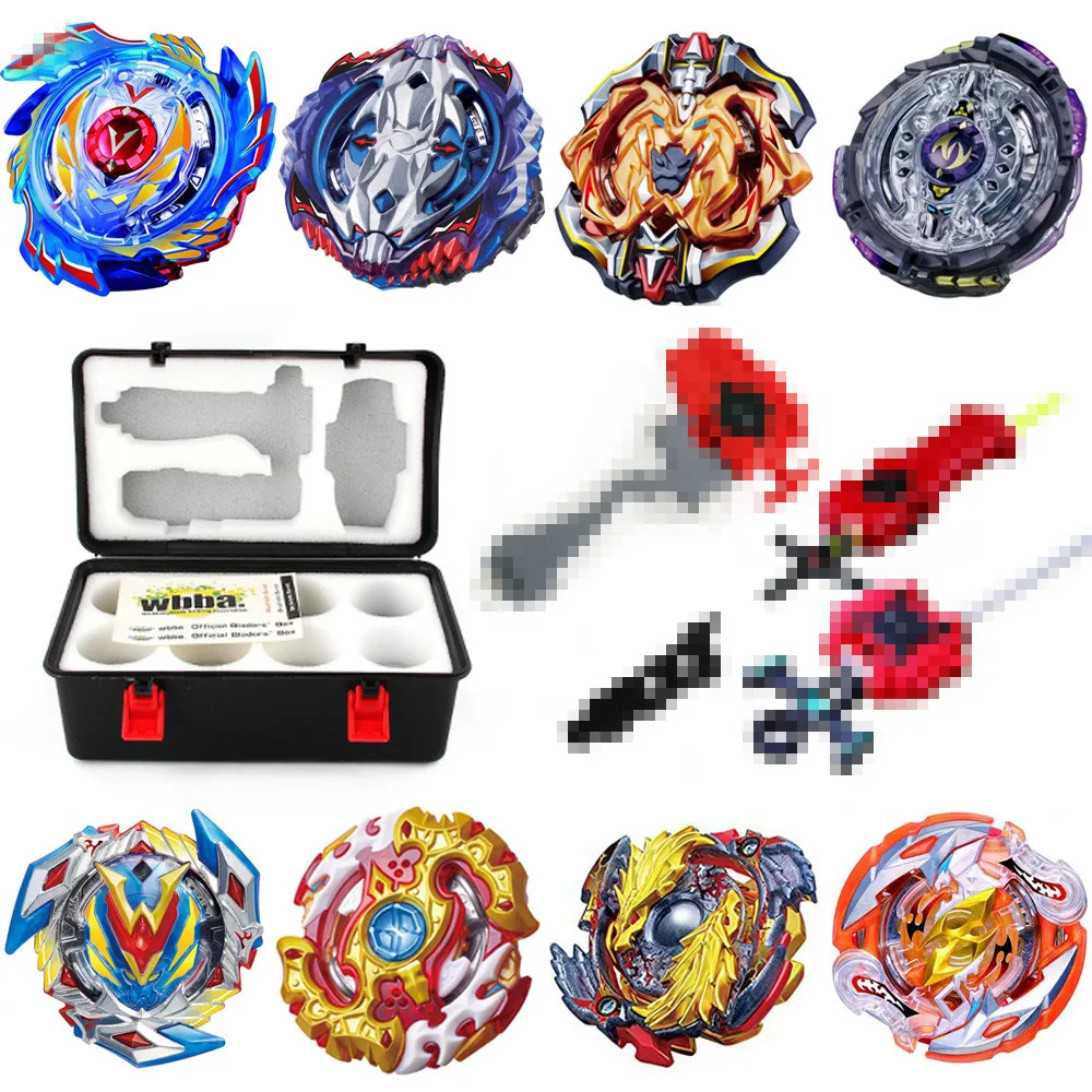  Spinning Top 20 spare parts + 8 tops +1handles +2 launchers + top box )as children birthday gift