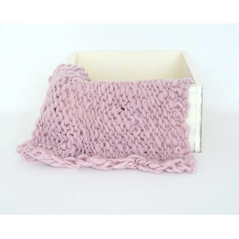 

Newborn Photography Blanket Woven Wool Blanket Thick Layer Neutral Posture Shoulder Strap Basket Baby Things Fluffy Photo Props