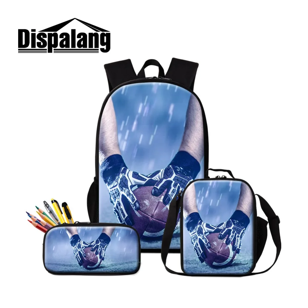 

Dispalang Preppy Style Backpack Nice School Bag with Rice Sack and Pencil Case Bags 3Pcs/set for Children Primary Design Rugbyl