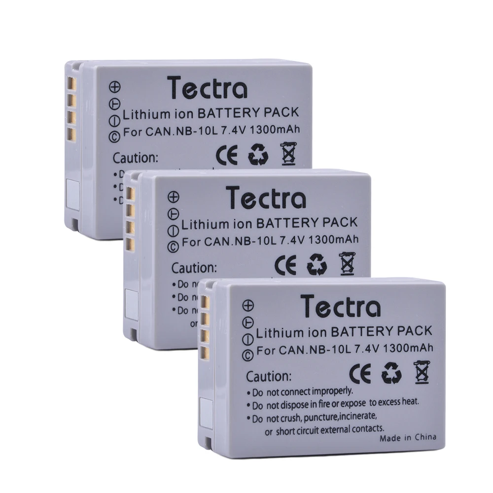 

Tectra NB-10L NB 10L 3pcs/pack Camera battery for Canon G1X G15 G16 SX40HS SX50HS SX60HS SX40 SX50 SX60 HS Camera