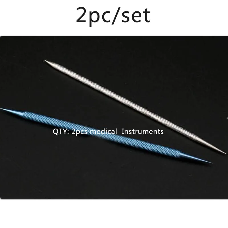 2pcs/set Ophthalmic Micros Instruments Double Head Tears Dilator Stainless Steel Titanium Alloy Tool