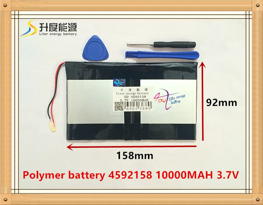 

Tablet pc 3.7V,10000mAH (polymer lithium ion battery) Li-ion battery for tablet pc 9.7 inch 10.1 inch [4592158] Free Shipping