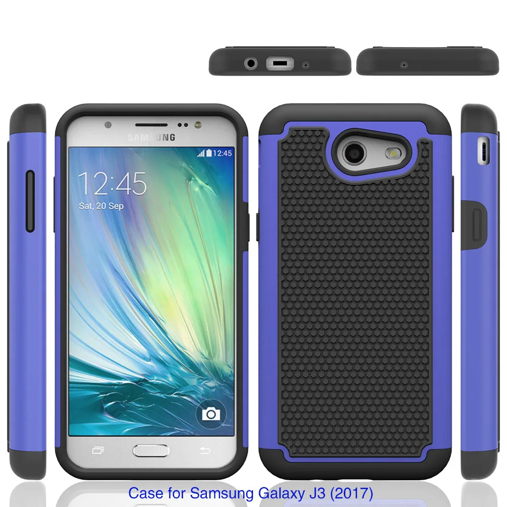 

Heavy Duty Armor Case Hard Cover For Samsung Galaxy J3 2017/J3 Emerge/Prime/Mission/Luna Pro/Eclipse/Express/Amp Prime 2/Sol 2