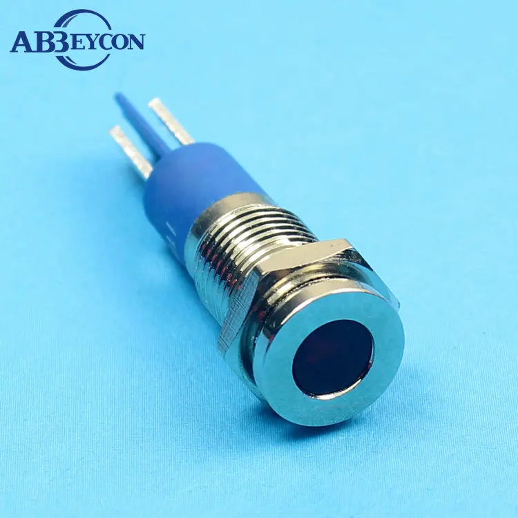 ABBEYCON 6mm LED Metal Indicator Illuminated 2V/3V/6V/12V/24V/36V/110V/220V Pilot Signal Lamp Waterproof Mini Guiding Light