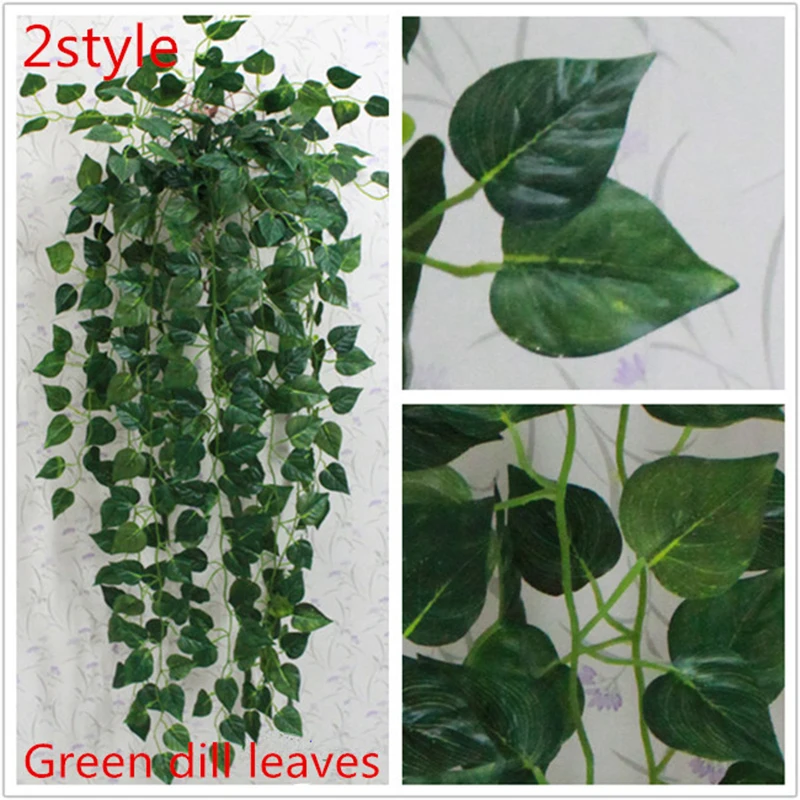 WEIGAO 1pcs 90cm Hiedra Artificial Plants Green Leaves Leaf Wedding Jungle Party Artificial Plantas Artificiales Para Decoracion