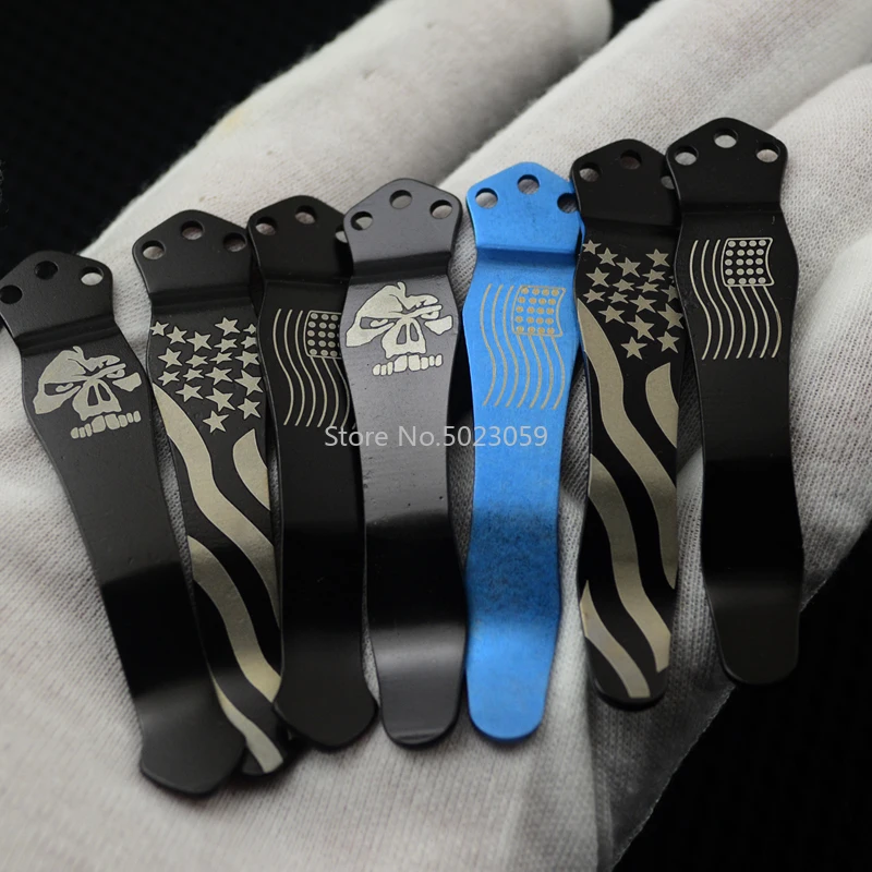 1piece Top Quality Tc4 Titanium pocket Knife clip Zt FOR Model ZT0620 0630 EM Knife