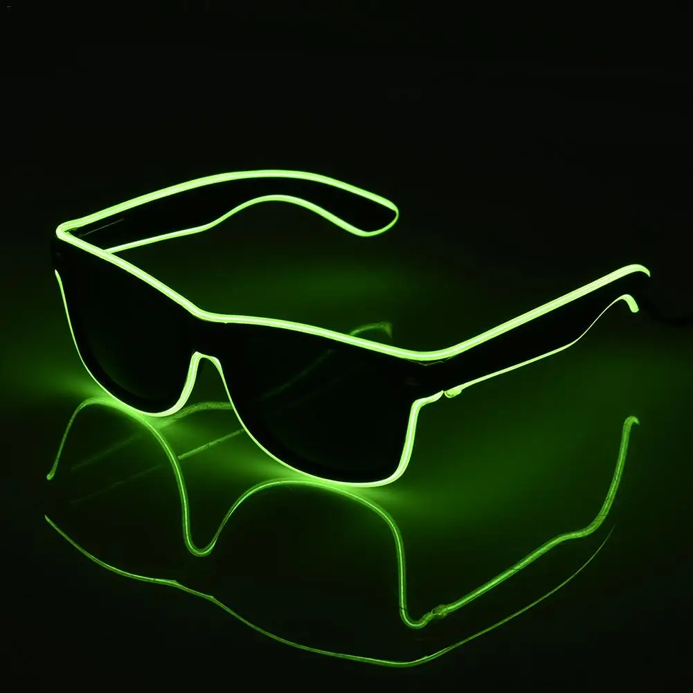 2018 Luminous LED Glasses EL Wire Fashion Neon LED Cold Light Glasses for Dancing Bar Meeting Glow Atmosphere DJ Bright Glasses