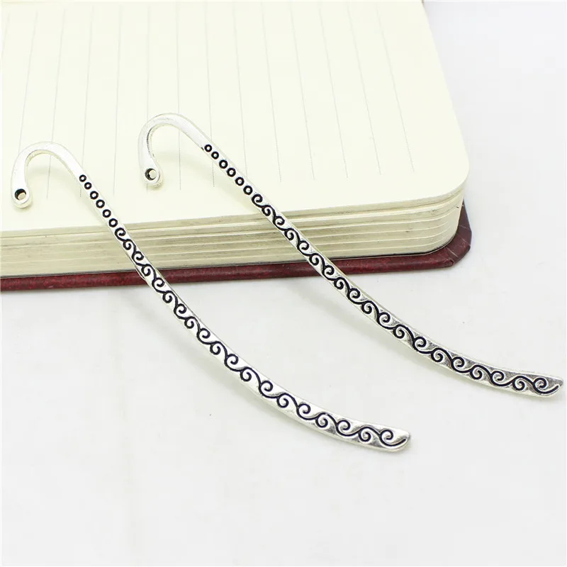 Sweet Bell 20pcs/Lot 14*86mm Vintage BookMark Zinc Alloy Charms Color And Antique Pendant For Jewelry Making