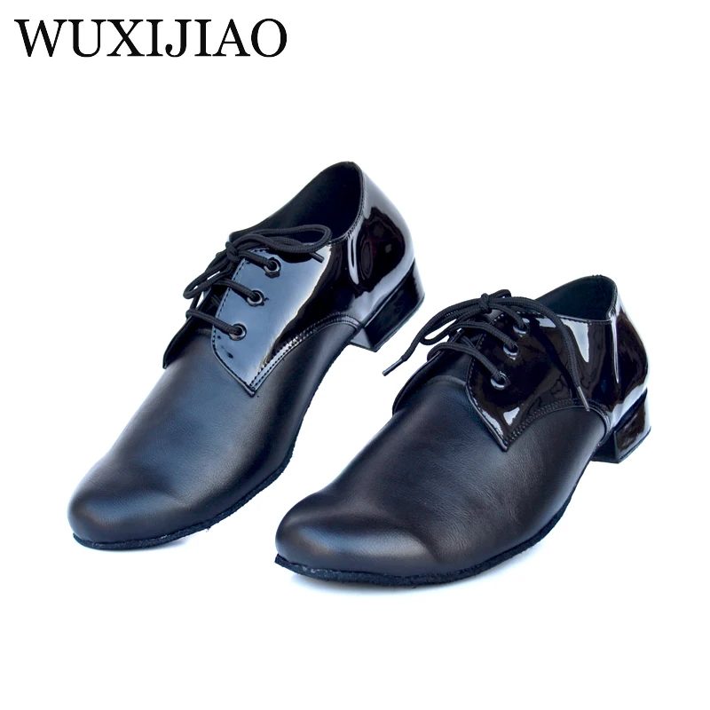 WUXIJIAO Real leather + PU men tango wedding shoes modern shoes ballroom dancing shoes can be customized size