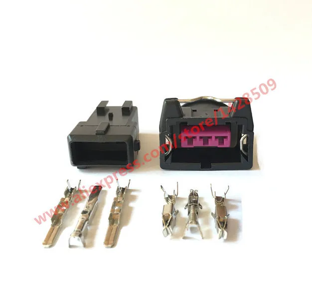 1 Set 3 Pin Stepping Motor Idling Engine Plug Female Male Electrical Wire Connector For Bosch EV1 Auto Connectors