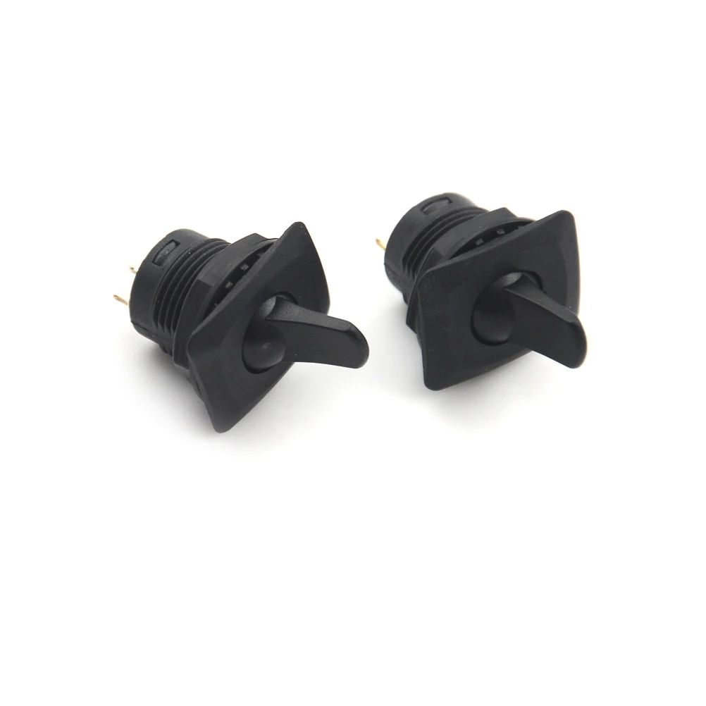 2 pièces Noir document SCI R13-402 ON-ON 3Pin 2Position Maintenu Rond Toghidden Joli SPDT Panneau Montage En Gros