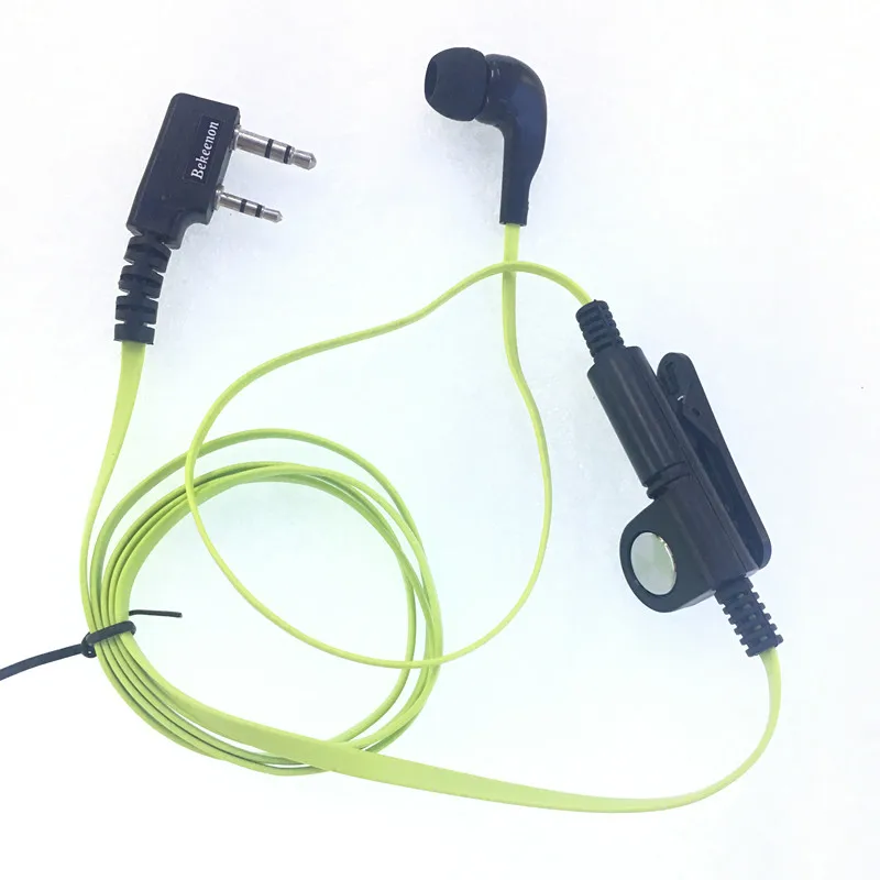 

Green Fashion Noodle style earbud headphone K plug for KENWOOD Baofeng BF888s UV5R UV82 Wouxun TYT Puxing etc walkie talkie