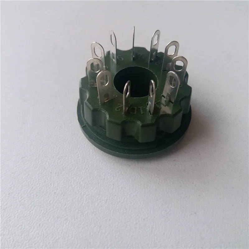 2pcs bakelite tube socket GZS11-F 11 pin seat tube socket silver foot PCB for tube amplifier