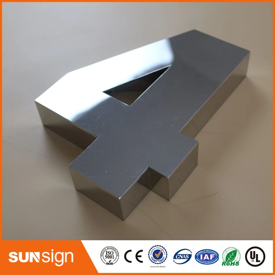 H 15cm Digitale Porta di Casa Numero di 4 numeri In Acciaio Inox