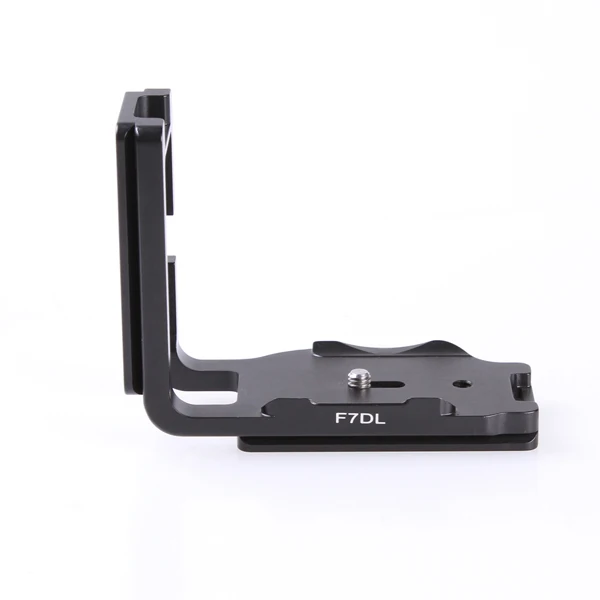 Kim loại L-hình Vertical bắn Quick Release Tấm/Máy Ảnh Bracket Chủ Grip cho Canon EOS 7D Đen