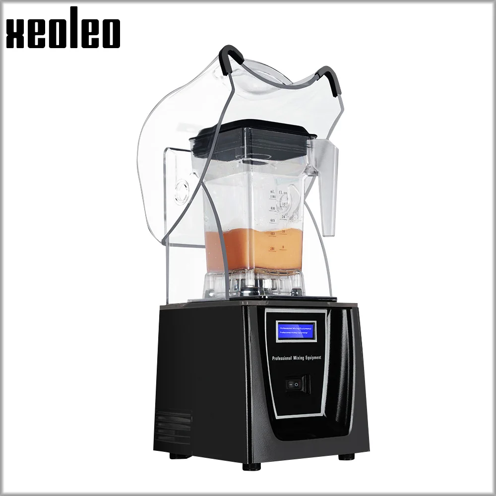 Xeoleo-Liquidificador de Alto Desempenho, Liquidificador Comercial, Isolamento Sonoro, Misturador de Alimentos, 2L Heavy Duty, BPA Livre, Mudo Smoothie Maker, 1800W