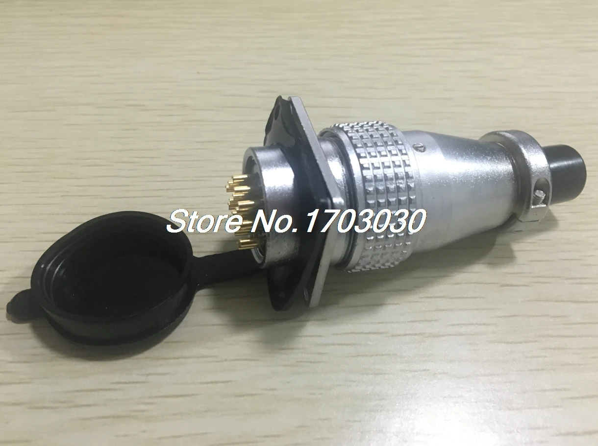 AC 250V 7A 16 Pins Flange Mount Aviation Connector Adapter