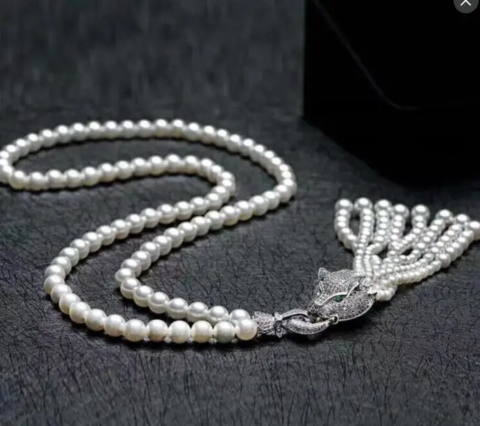 

free shipping HOT SELL9-10 mm Freshwater NATURAL PEARL NECKLACE