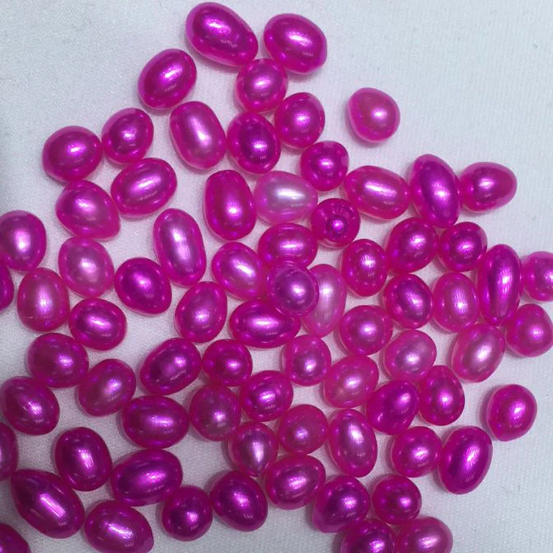 

20 Pcs 7-8mm Hot Pink Natural Cultured Love Wish Party Gift Pearl Loose Colored Rice Pearls