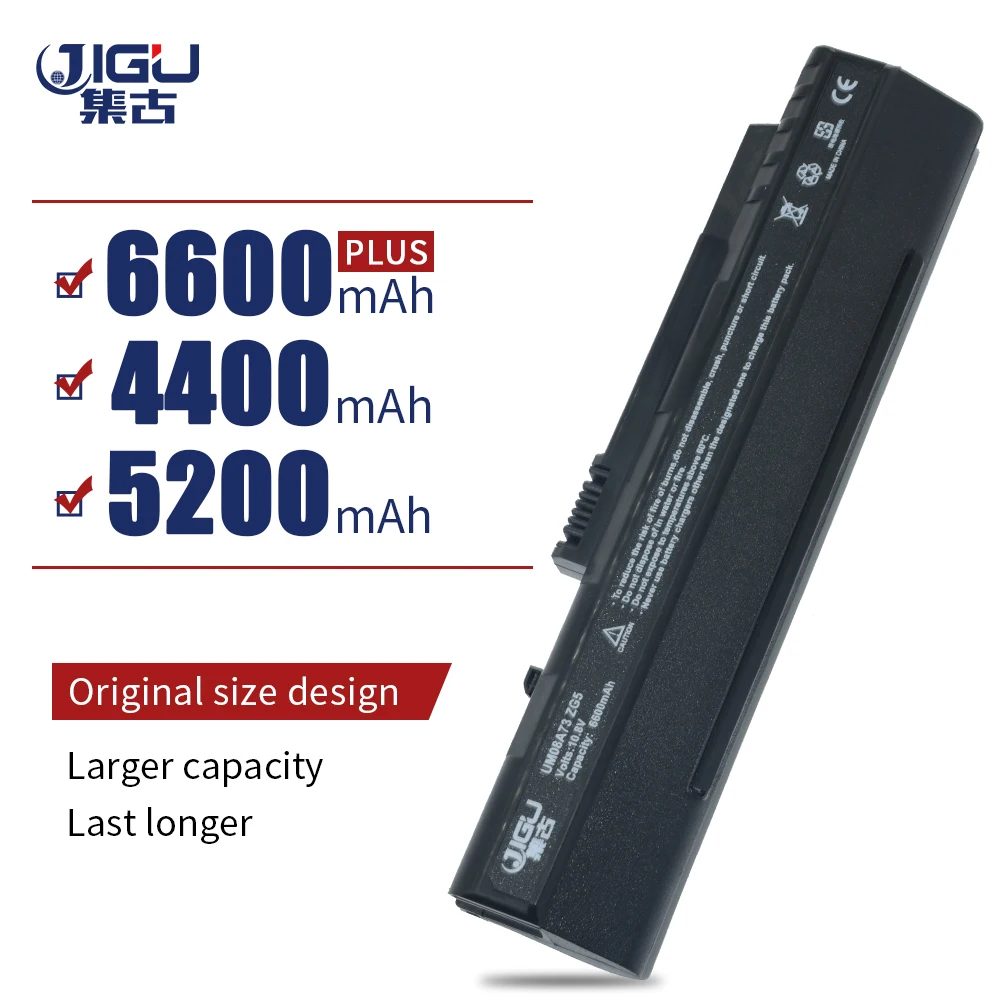 JIGU Laptop Battery For acer Aspire One A110 A150 ZG5 UM08A31 UM08A71 UM08A72 UM08A73 UM08B74 zg5 kav10 11.1v 6Cells