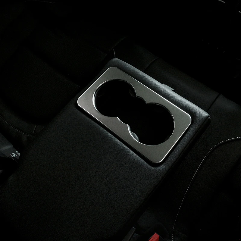 Carbon Fiber Rear Row Seat Water Cup Holder Cover Trim for Jaguar F-Pace X761 XE X760 XF X260 2016-2018 Car Interior Accessories