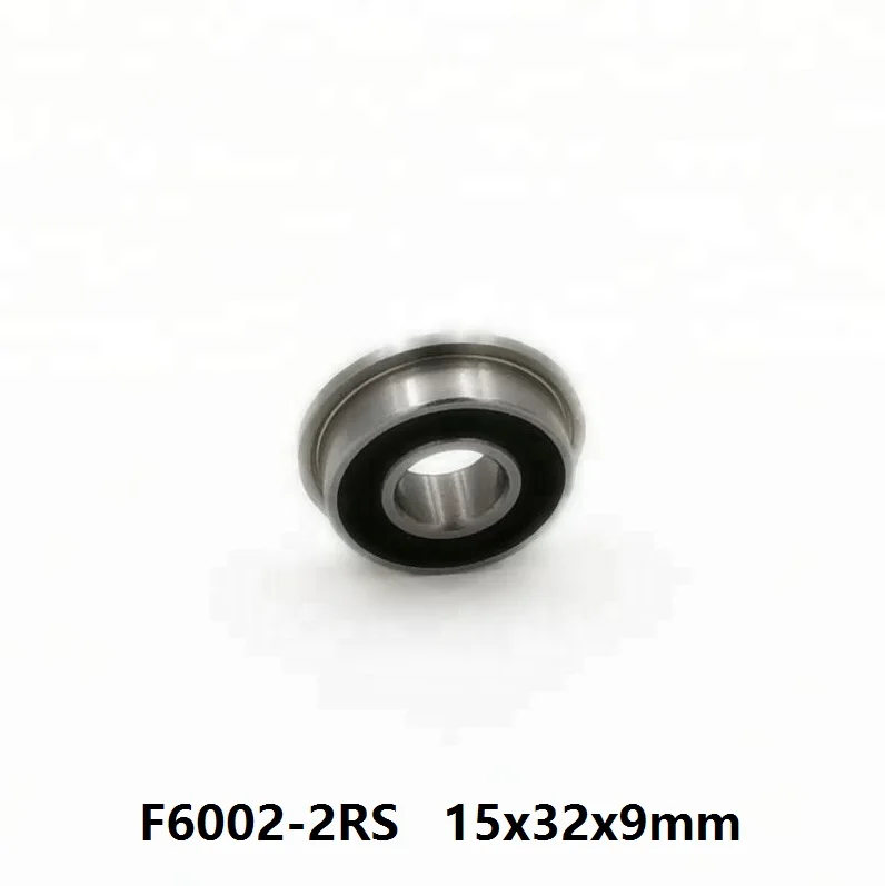 

100pcs/lot F6002-2RS F6002RS F6002 2RS RS Flanged Bearing 15x32x9mm flange deep groove ball bearings 15*32*9