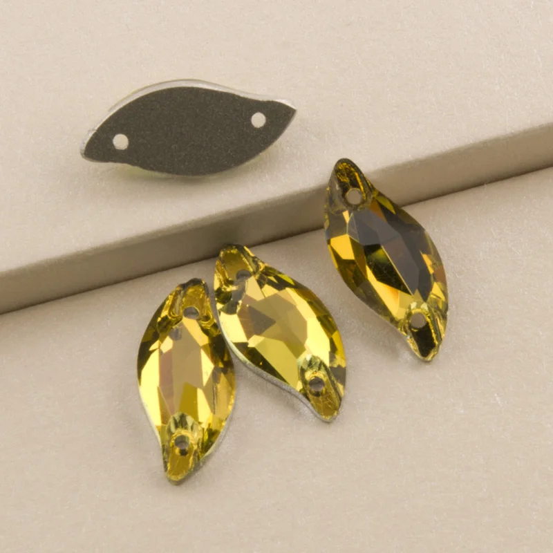 YANRUO 3254 Diamant Blatt Nähen Strass Flatback Lose Perlen Strass Nähen Auf Kristall Steine Für Schmuck Machen – Detail 14