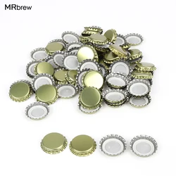 100 Pcs/Lot Beer Bottle Cap Crown Lids For Homebrew Bar Tools Gold/Silver/Black Capping Bottling Caps